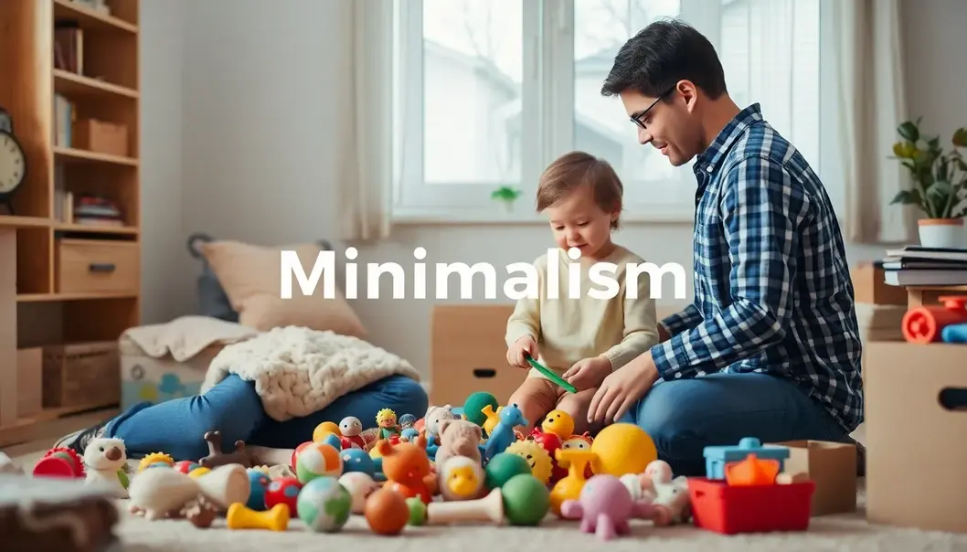 Family enjoying quality time in a minimalist living room setting.